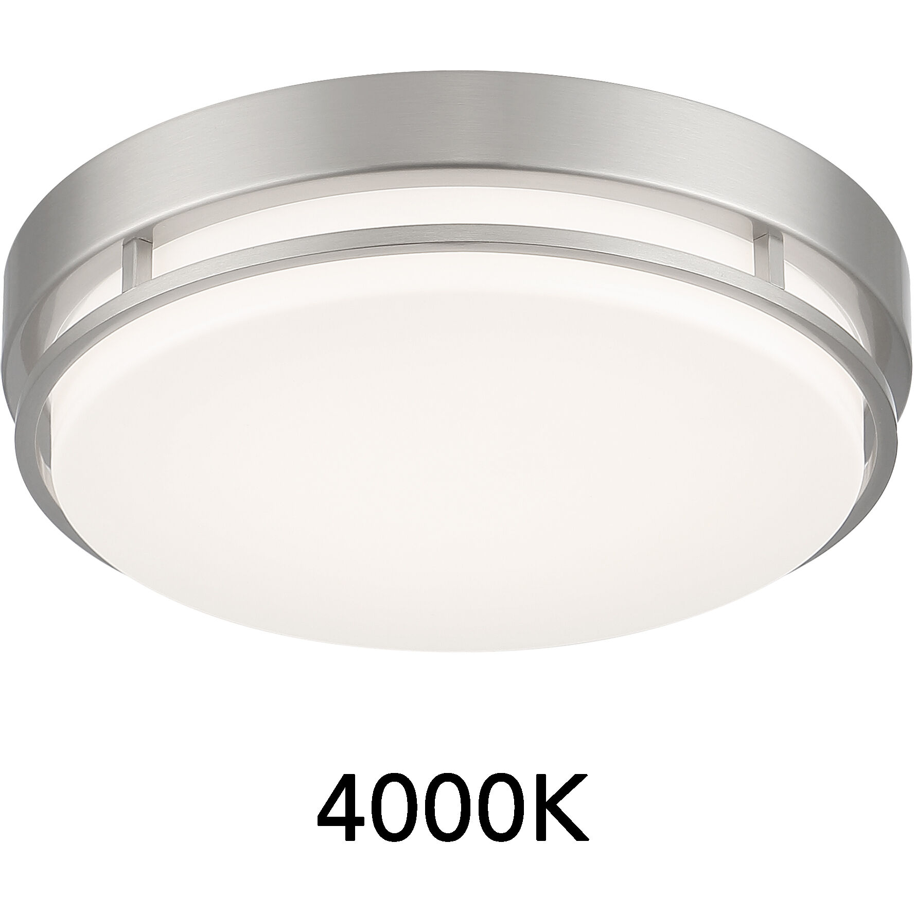 EnviroLite LED 10 inch Brushed Nickel Flush Mount Ceiling Light